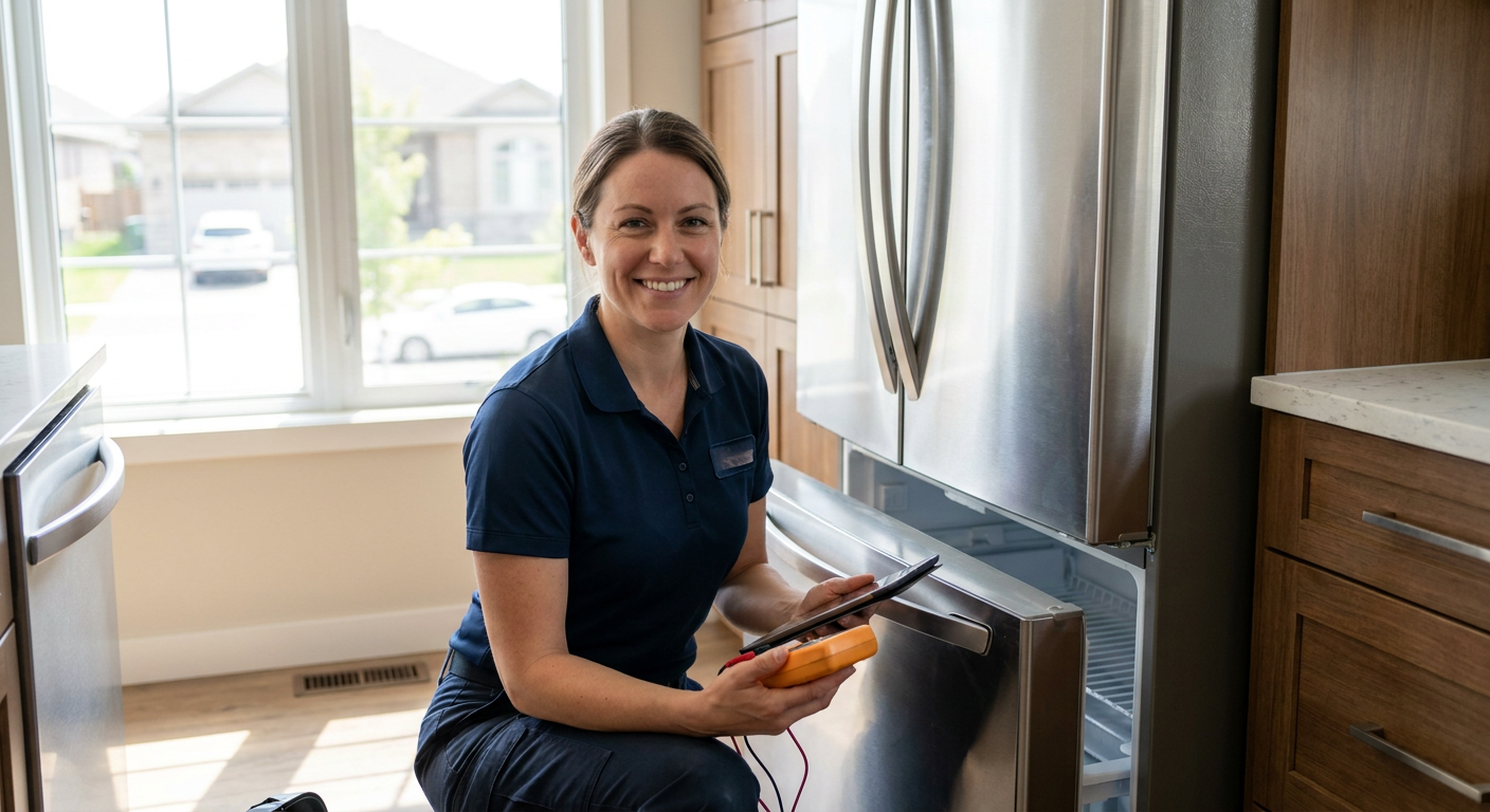 Licensed female appliance repair technician in Guelph